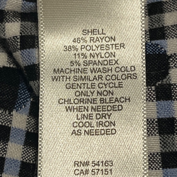 Eliza J Women’s Black & Blue Checkered Polka Dot Dress Size 14 - Picture 8 of 11